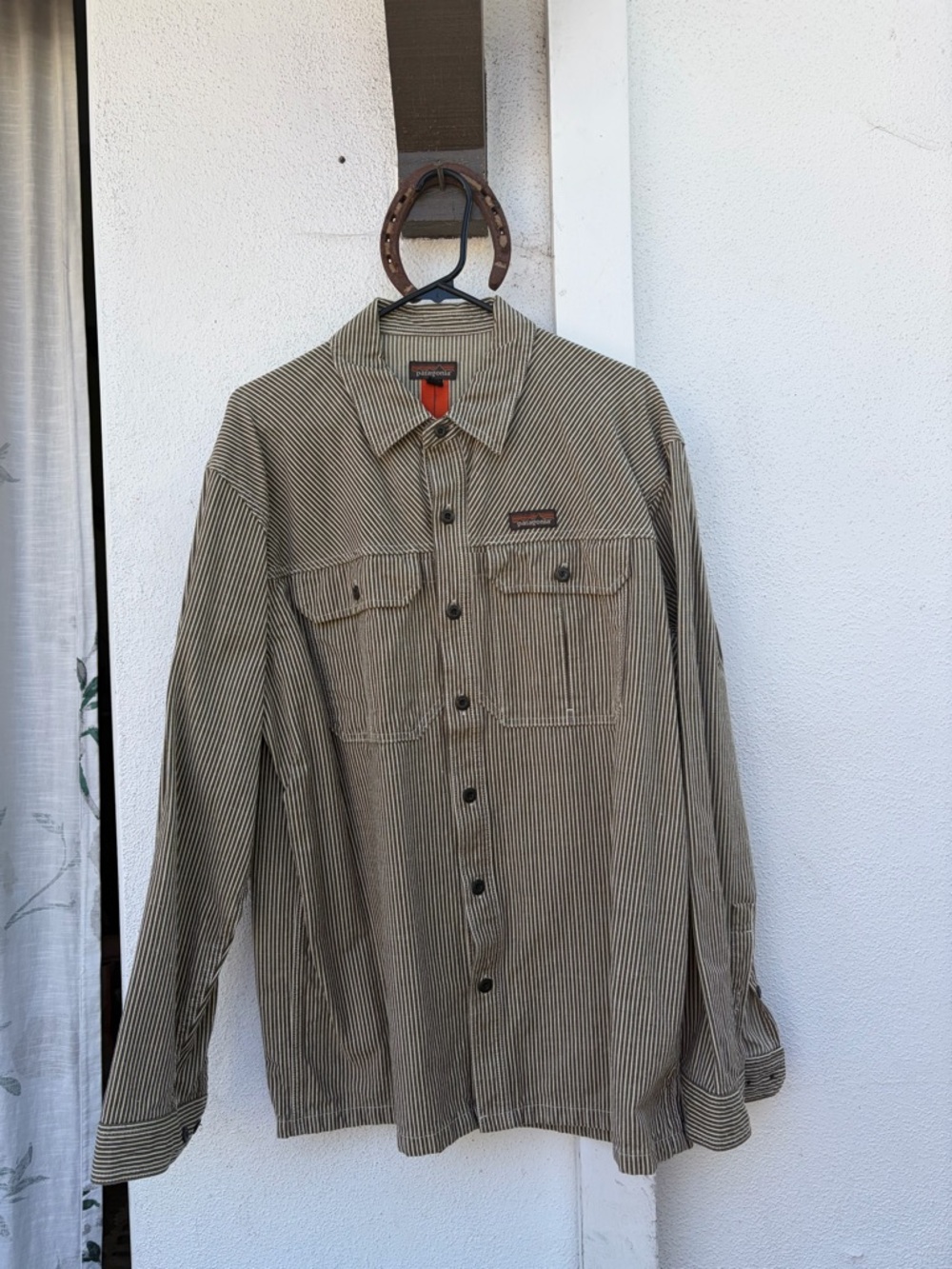 Men's Patagonia Cotton Farrier Button Up Workwear Shirt (Large)